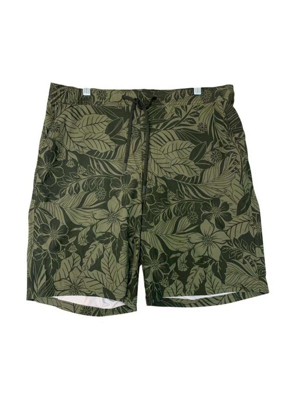 NWT Kirkland Signature Men's M Green Swim Short Stretch Fabric